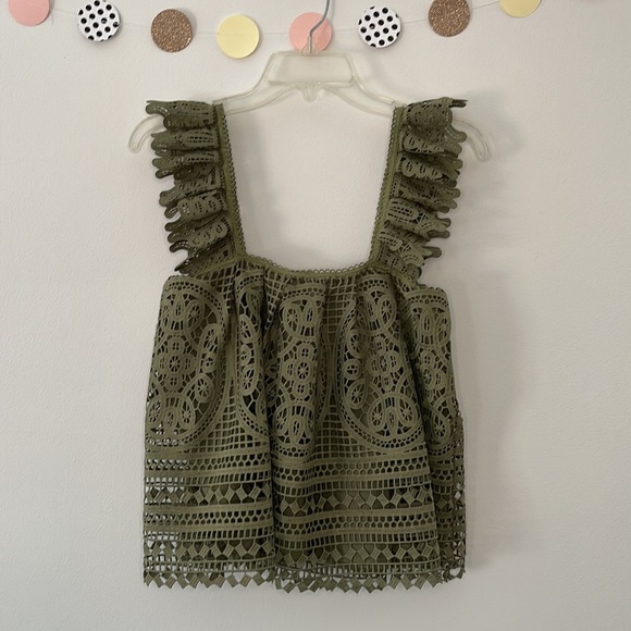 Anthropologie ERI + ALI Ruffled Lace Tank NEW WITH NO TAGS - Picture 3 of 11